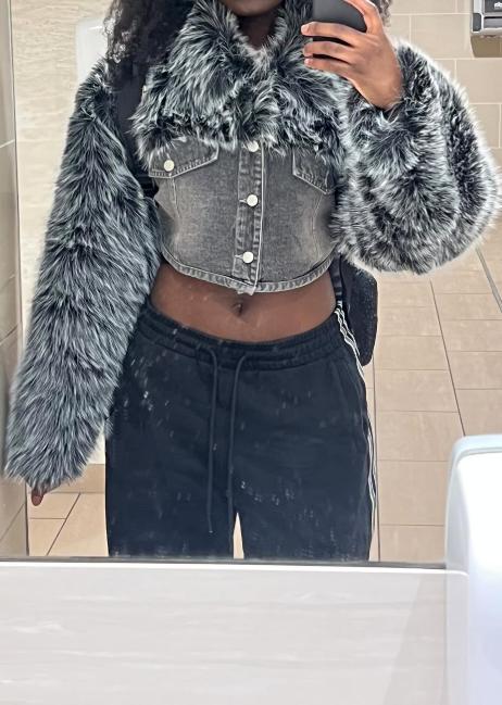 Fab Fuex Fur Denim Jacket