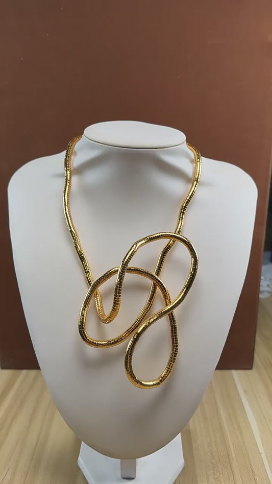 Wrap-Around Flexible Snake Bone Necklace